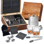Whiskey Glasses & Football Chilling Stones Gift Set