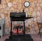 Large Barrel Charcoal Grill With Upgraded Shelving-1