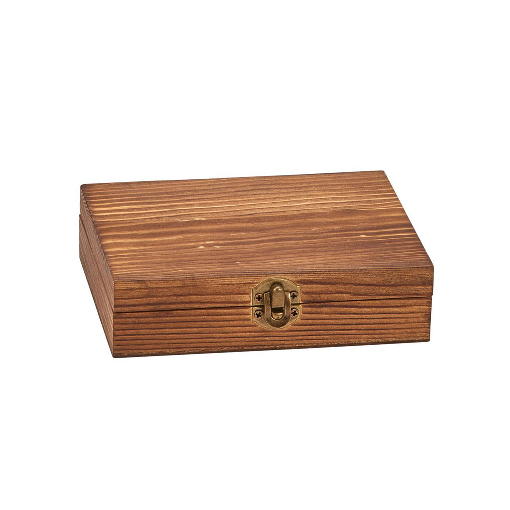 Wood Box Whiskey Stone Set-1