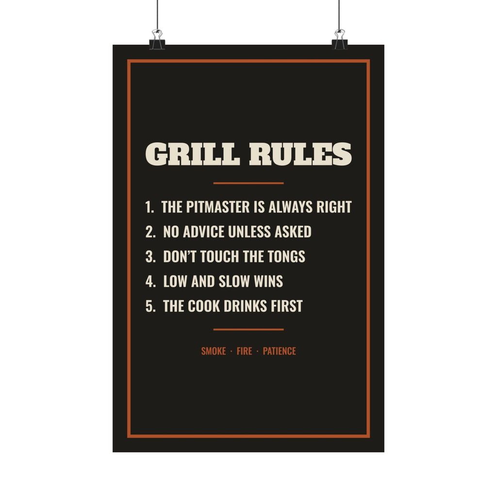 Grill Rules Poster