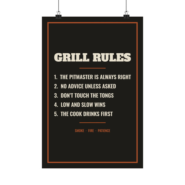 Grill Rules Poster