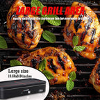 1800W Outdoor Electric Grill With Lid Removable Stand-3