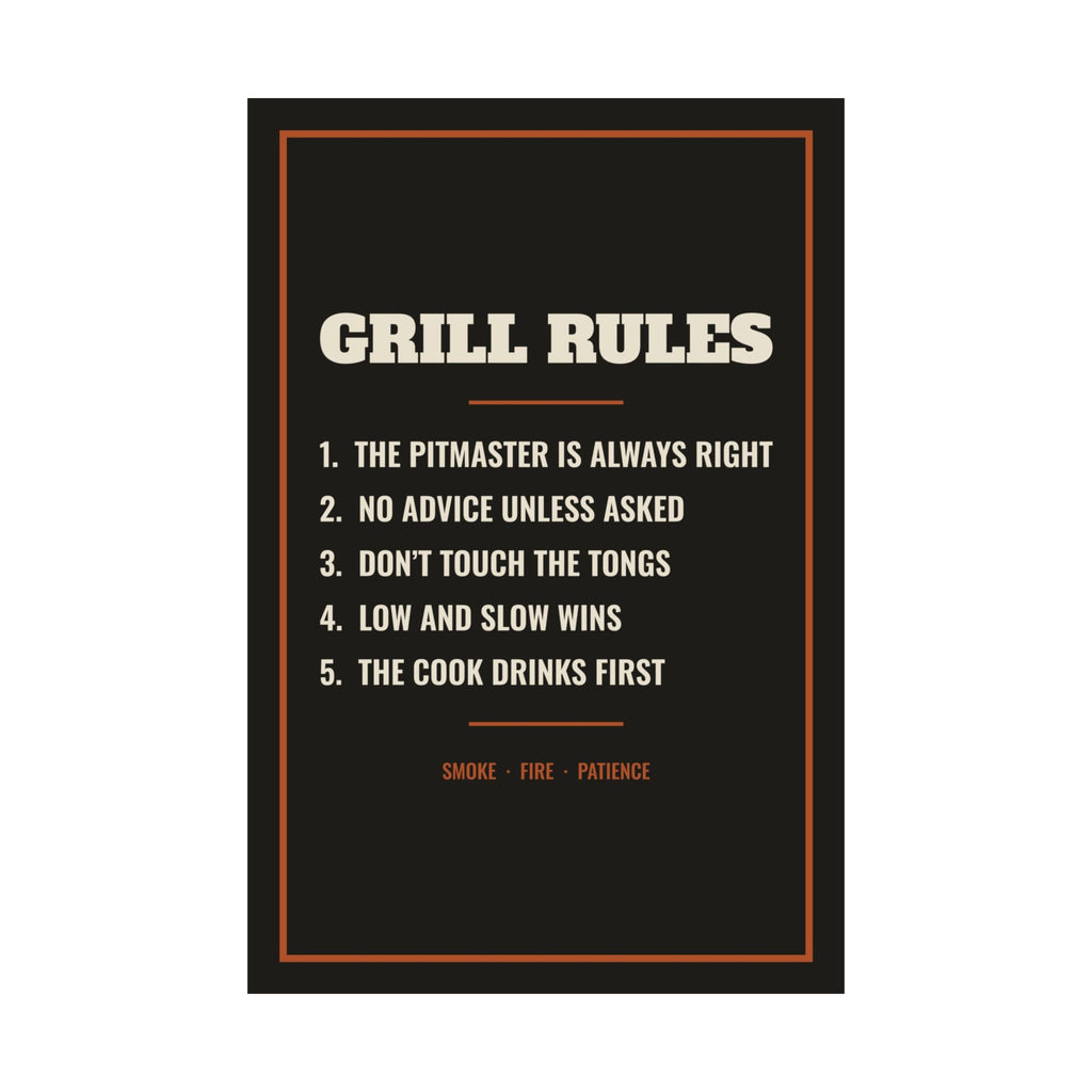 Grill Rules Poster