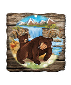 Bear Cabin Wildlife Door Decor - Wildlife Holiday Decor - 8114081H-4