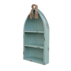 Distressed Blue Canoe Hanging Shelf-1