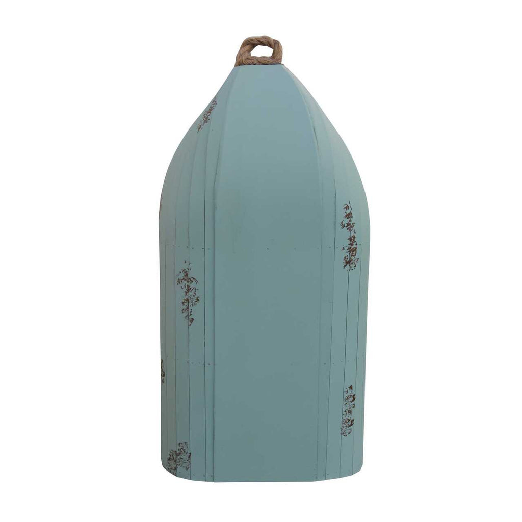 Distressed Blue Canoe Hanging Shelf-3