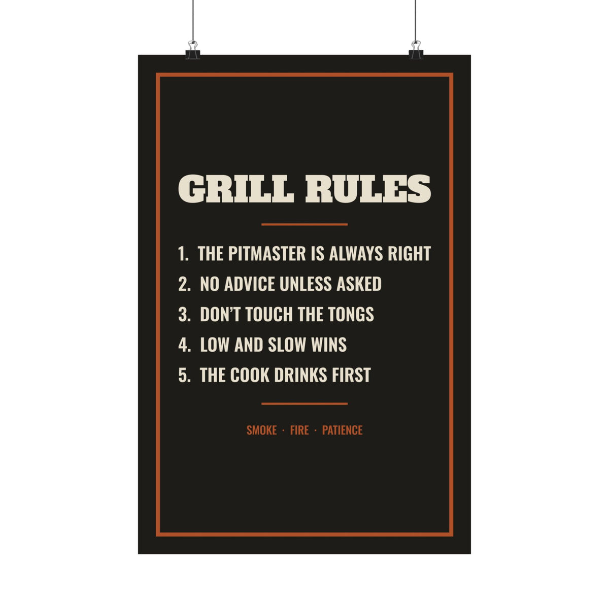 Grill Rules Poster