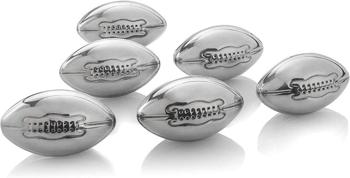 Whiskey Glasses & Football Chilling Stones Gift Set