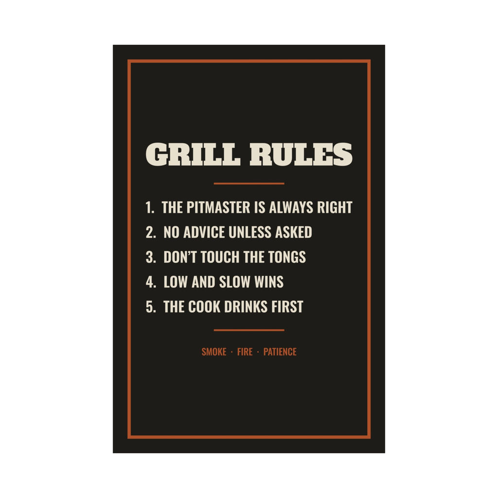 Grill Rules Poster