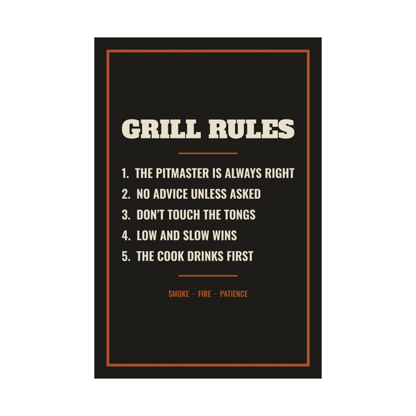 Grill Rules Poster