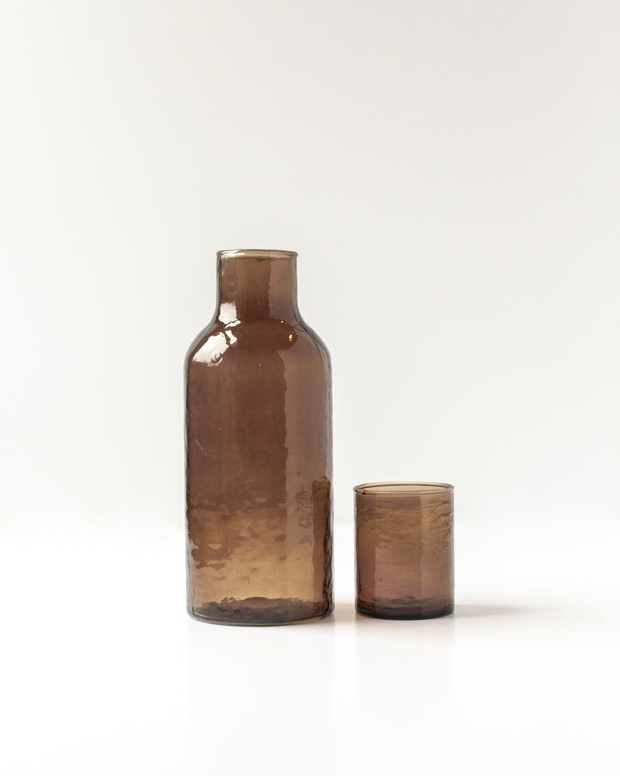 Handblown Hammered Glass Carafe-1