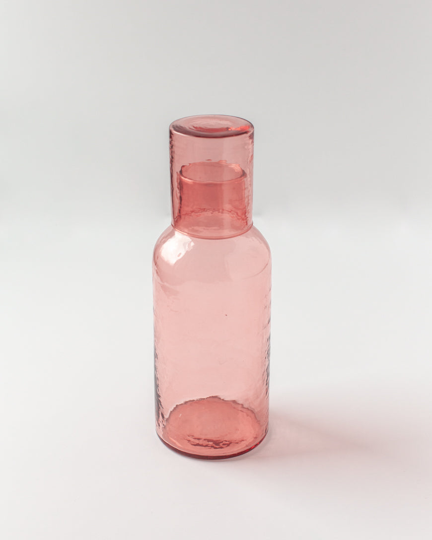 Handblown Hammered Glass Carafe-0