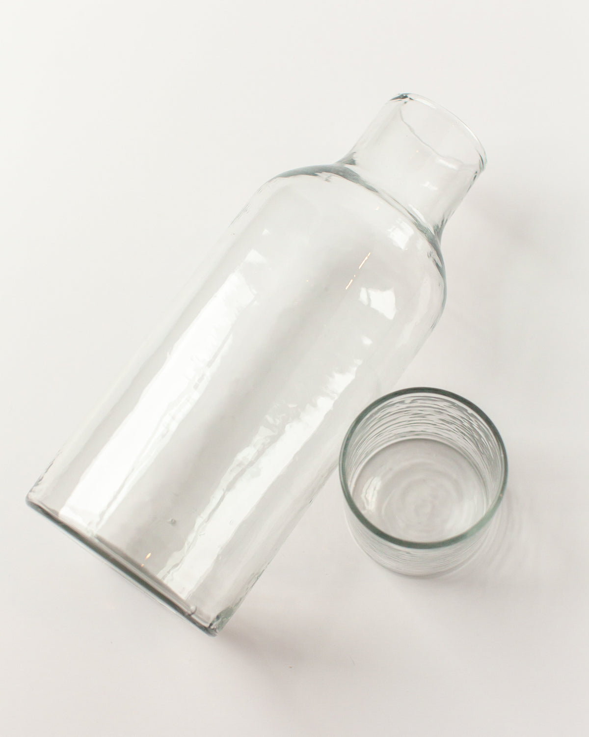 Handblown Hammered Glass Carafe-4
