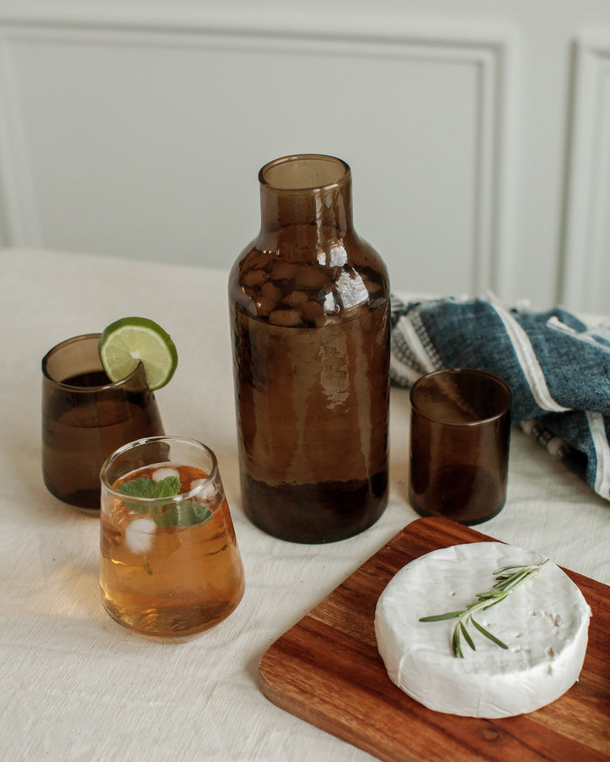 Handblown Hammered Glass Carafe-2