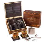 Whiskey Glasses & Football Chilling Stones Gift Set