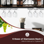 Industrial Rustic Brown Wood Metal Wall Mounted Wine Rack Shelf-3