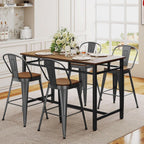 Industrial 24 Inch Bar Stools Set of Four-4