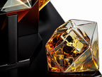 Set of 4 Diamond Whiskey & Wine Glasses 10oz - Wine, Whiskey, Water, Diamond Shaped, Diamonds Collection Sparkle Patented Wine Savant - Stands Alone, Or on Stand-1