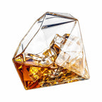 Set of 4 Diamond Whiskey & Wine Glasses 10oz - Wine, Whiskey, Water, Diamond Shaped, Diamonds Collection Sparkle Patented Wine Savant - Stands Alone, Or on Stand-4